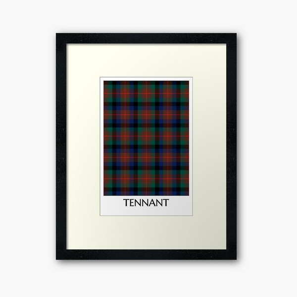 Clan Tennant tartan framed print