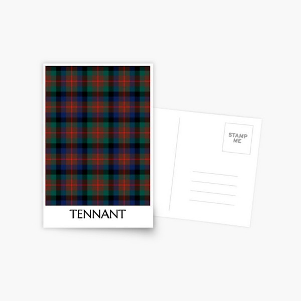Clan Tennant tartan postcard