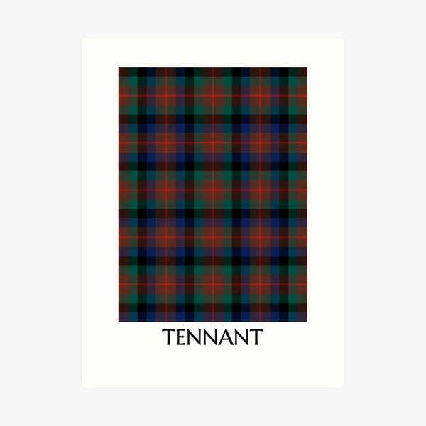 Clan Tennant tartan art print