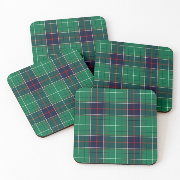 Tennessee tartan beverage coasters