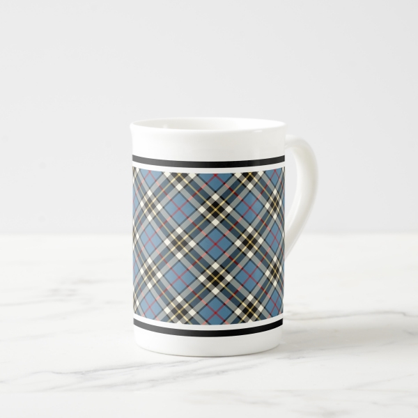 Thompson Blue Dress tartan bone china mug