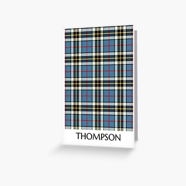 Thompson Blue Dress tartan greeting card