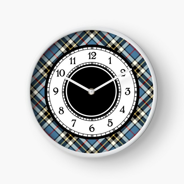 Thompson Blue Dress tartan wall clock