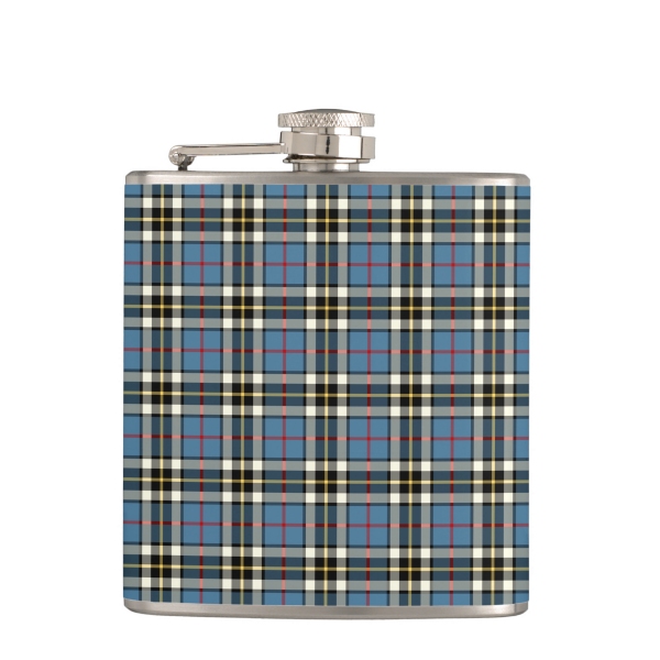 Thompson Blue Dress tartan hip flask