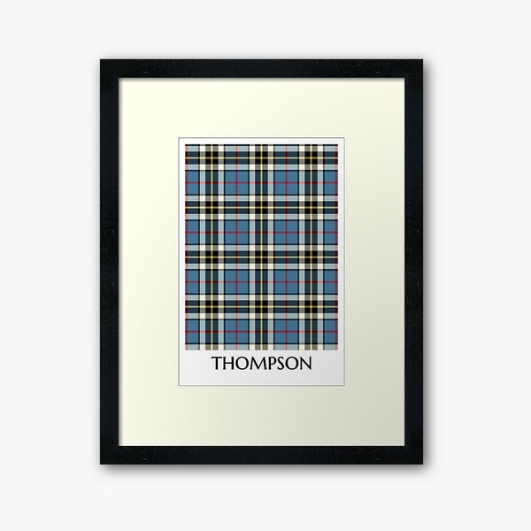 Clan Thompson Blue Dress Tartan Framed Print