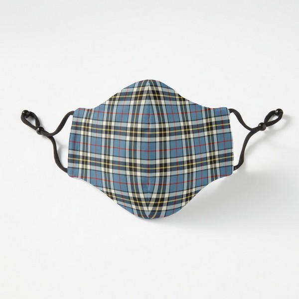 Thompson Blue Dress tartan fitted face mask