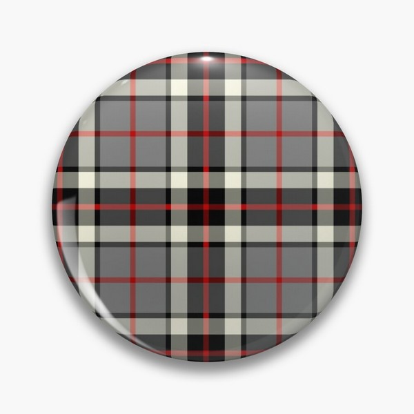 Thompson Gray Dress tartan pinback button