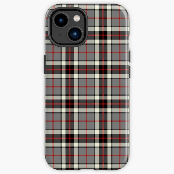 Clan Thompson Gray Dress Tartan iPhone Case