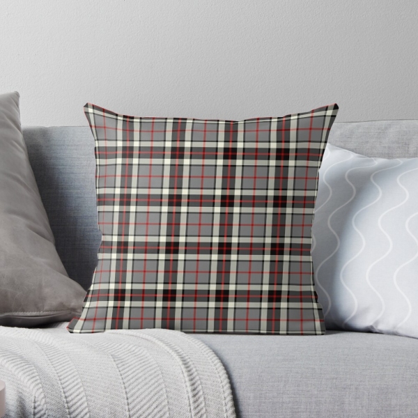 Thompson Gray Dress tartan throw pillow