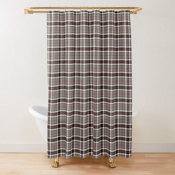 Clan Thompson Gray Dress Tartan Shower Curtain
