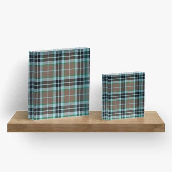 Thompson Hunting tartan acrylic block