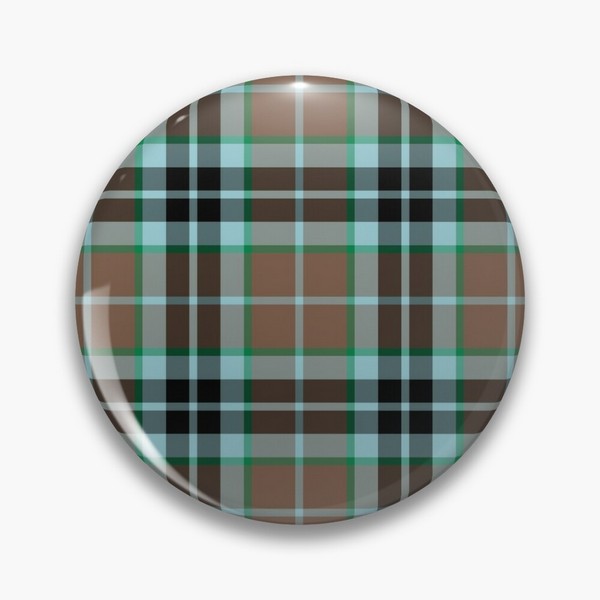 Thompson Hunting tartan pinback button