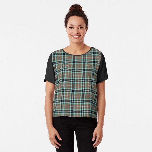 Thompson Hunting tartan chiffon top