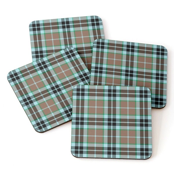 Thompson Hunting tartan beverage coasters