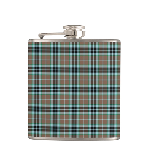 Thompson Hunting tartan hip flask