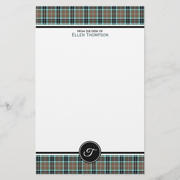 Stationery with Thompson Hunting tartan border