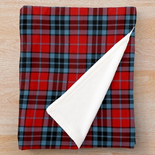 Thompson tartan fleece throw blanket