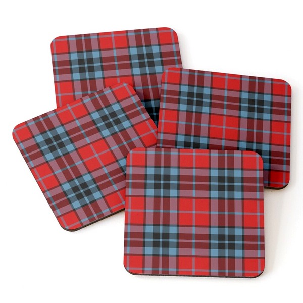 Thompson tartan beverage coasters