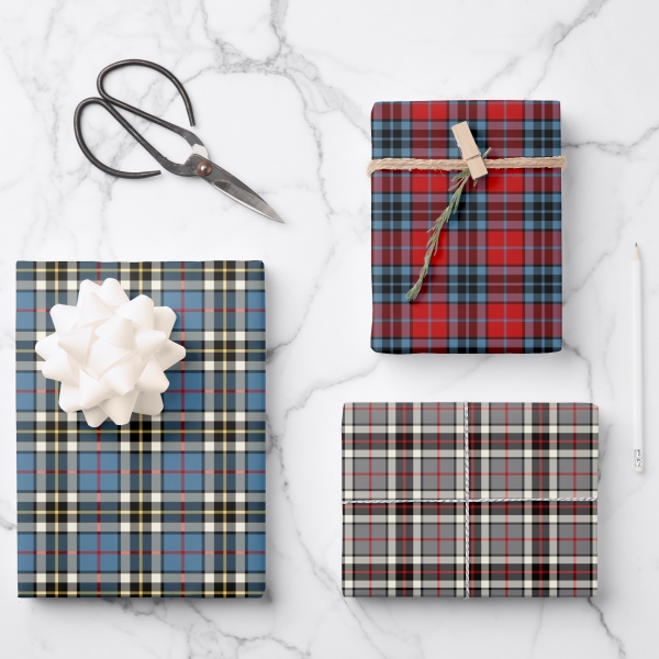 Thompson tartan variety wrapping paper