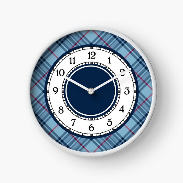 Clan Thorburn tartan wall clock