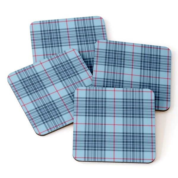 Clan Thorburn tartan beverage coasters