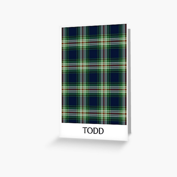 Clan Todd tartan greeting card