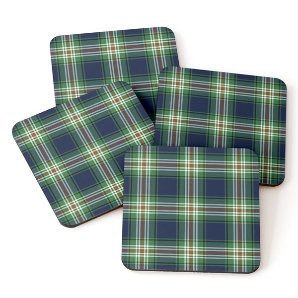 Clan Todd tartan beverage coasters