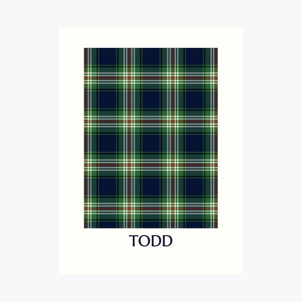 Clan Todd tartan art print