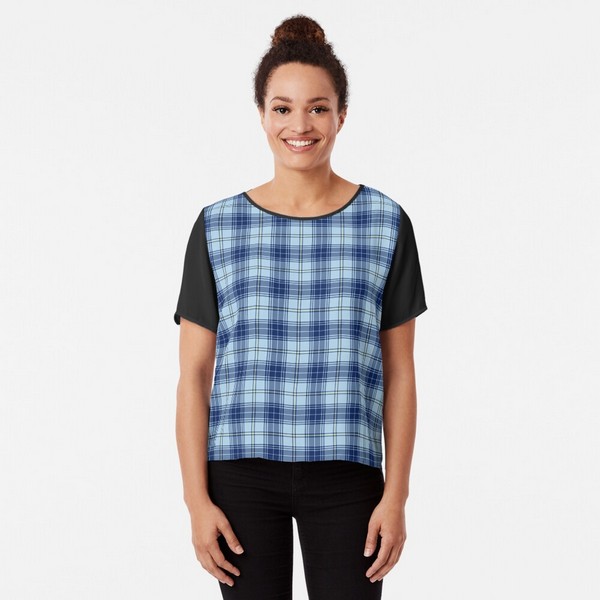 Clan Trainer tartan chiffon top