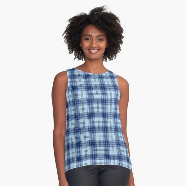 Clan Trainer tartan sleeveless top