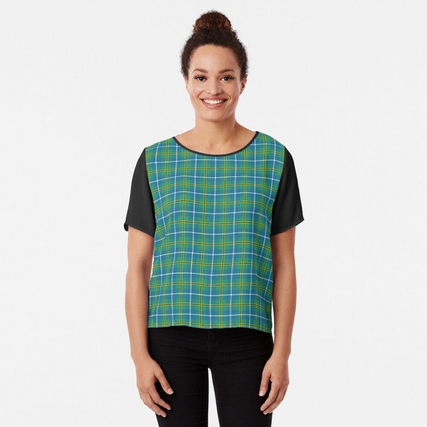 Turnbull Ancient Hunting tartan chiffon top