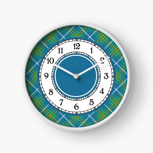 Turnbull Ancient Hunting tartan wall clock