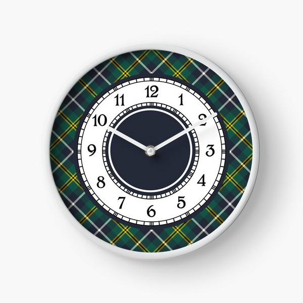 Turnbull Hunting tartan wall clock