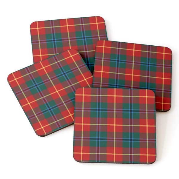 Turnbull tartan beverage coasters