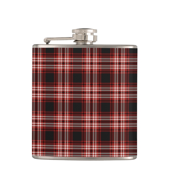 Tweedside tartan hip flask