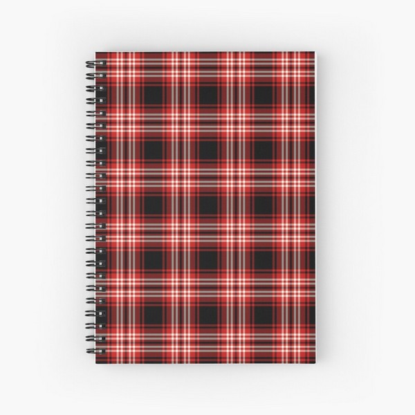 Tweedside tartan spiral notebook