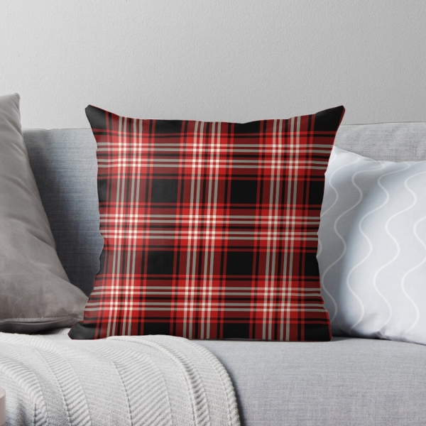 Tweedside tartan throw pillow