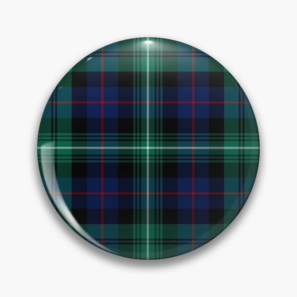 Clan Urquhart tartan pinback button
