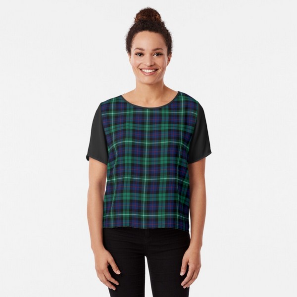 Clan Urquhart tartan chiffon top