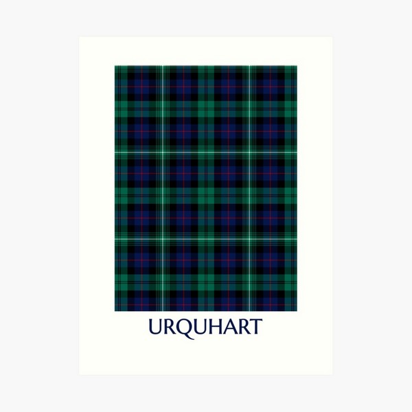 Clan Urquhart tartan art print