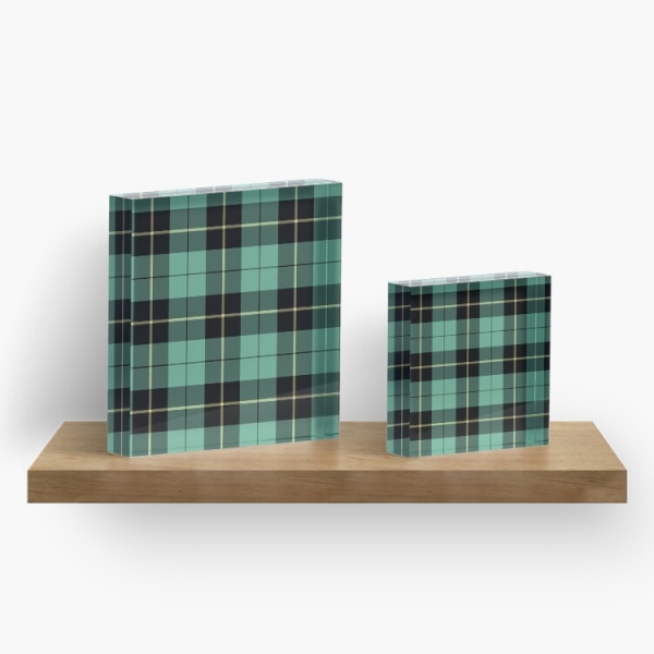 Wallace Ancient Hunting tartan acrylic block