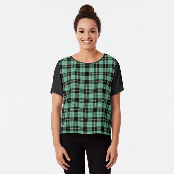 Wallace Ancient Hunting tartan chiffon top