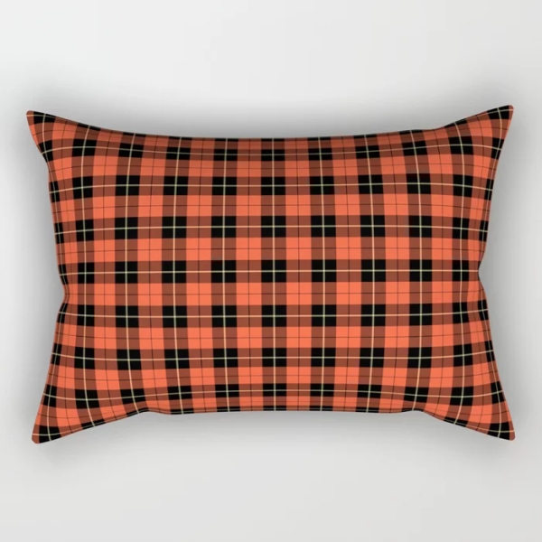 Wallace Ancient tartan rectangular throw pillow