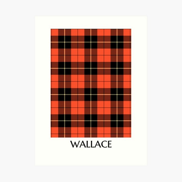 Wallace Ancient tartan art print