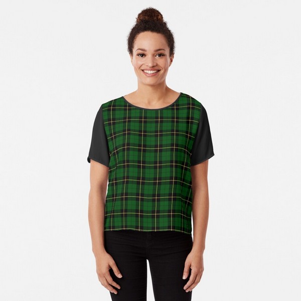 Wallace Hunting tartan chiffon top