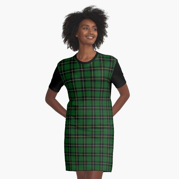 Wallace Hunting tartan tee shirt dress