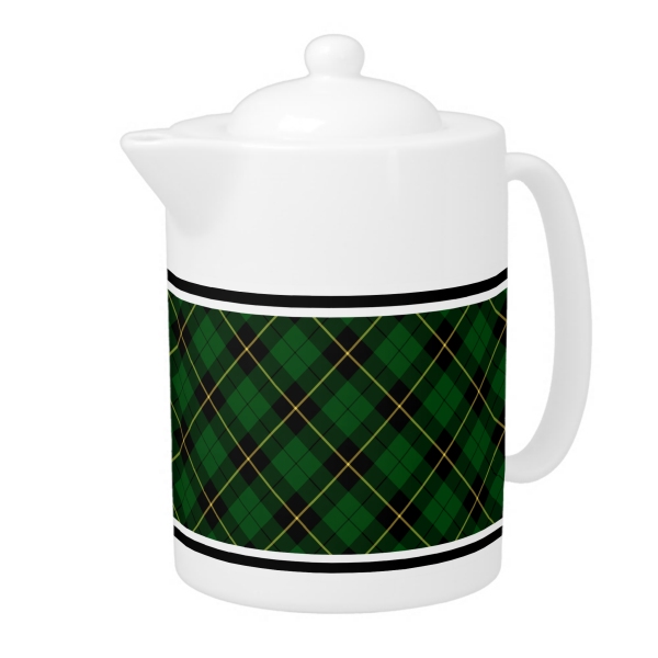 Clan Wallace Hunting Tartan Teapot