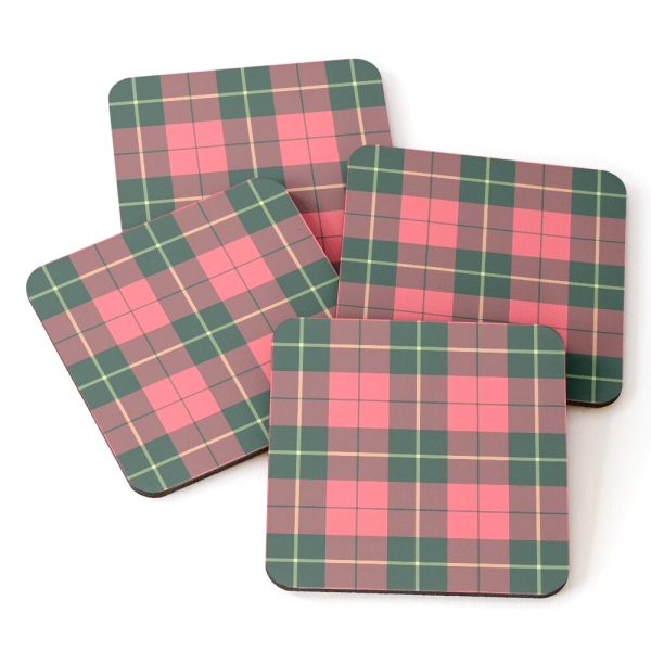 Wallace Weathered tartan beverage coasters