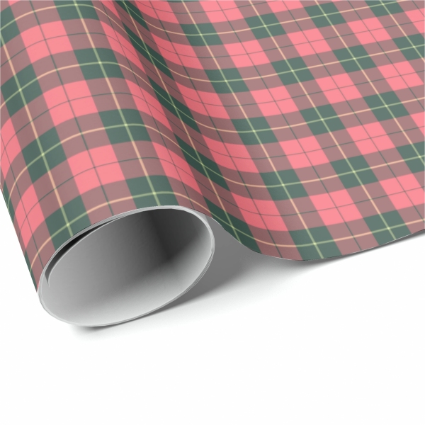Wallace Weathered tartan wrapping paper