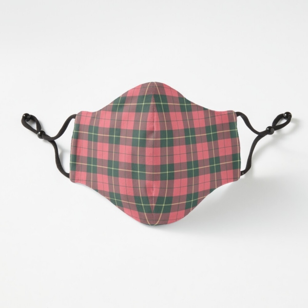 Wallace Weathered tartan fitted face mask